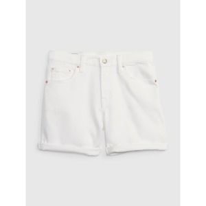 GAP 5” Mid Rise Girlfriend Denim Shorts - WHITE Size 27